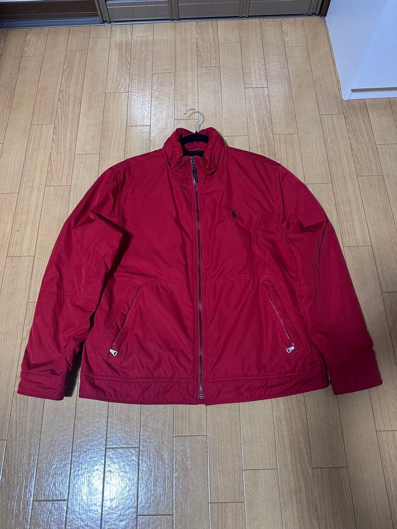 し*ー様 90s ラルフローレン ウォームアップジャケット 赤 裏フリース