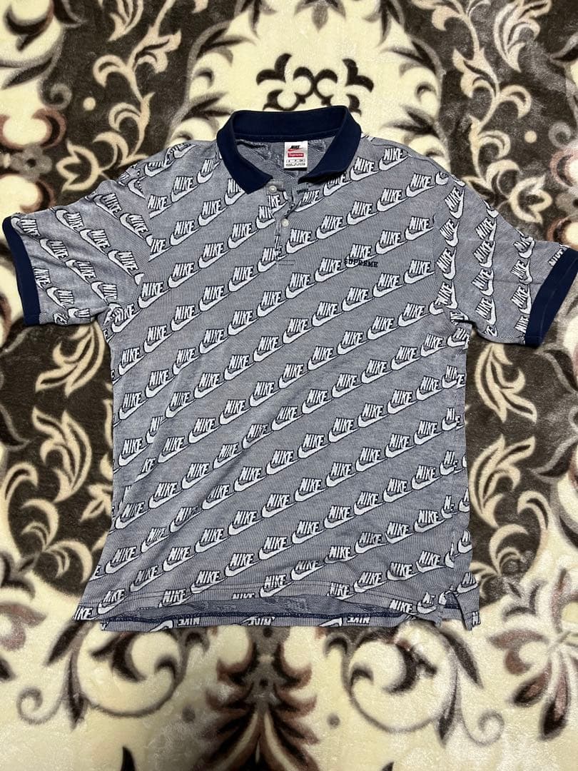 Nike Supreme ロゴパターン ポロシャツ Ours Rose 着用の通販｜www