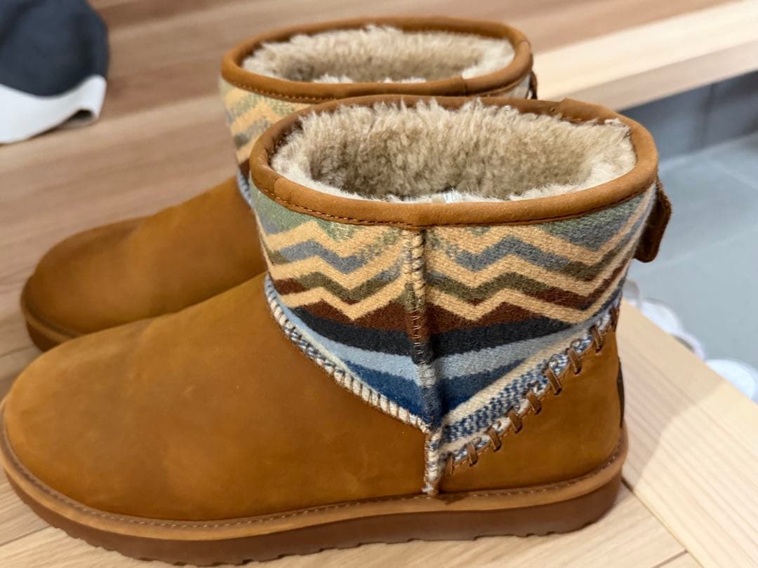 UGG/PENDLETON ムートンブーツ ブラウン 中古・古着通販】UGG (アグ) PENDLETON (ペンドルトン) ムートンブーツ