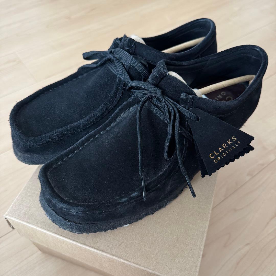 ぺ*ん様 クラークス Wallabee ワラビー（ブラックスエード）26.5 Wallabee. / レディース ワラビー （ブラックスエード） -Clarks