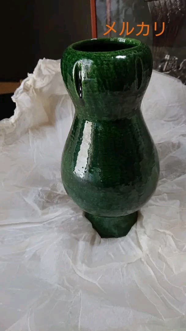 青釉 花生 吉村楽入 共箱入 楽入窯 - メルカリ