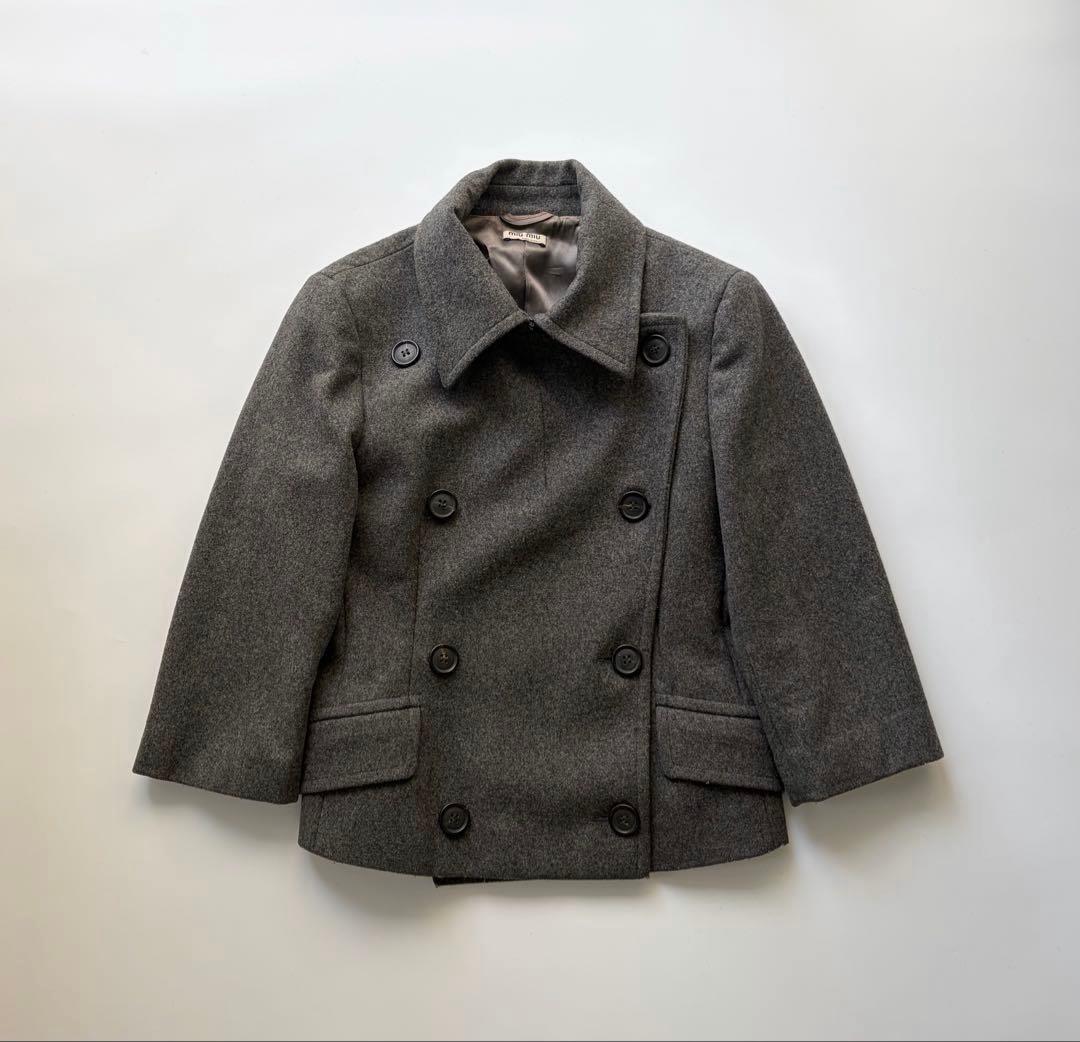 ジャケット・アウター MIU MIU Wool Double Breasted Coat IT38 19890093_44582997_600.jpg