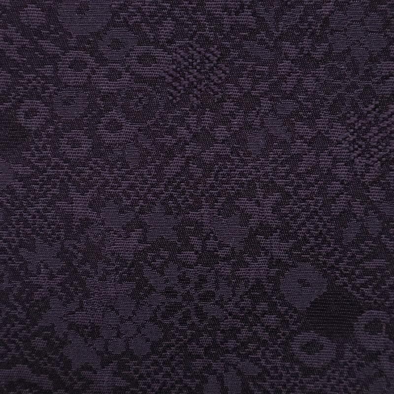 《長尺■上質＊色無地◆黒紅色■無紋◆植物地模様入り■袷正絹着物◆IP12-5》