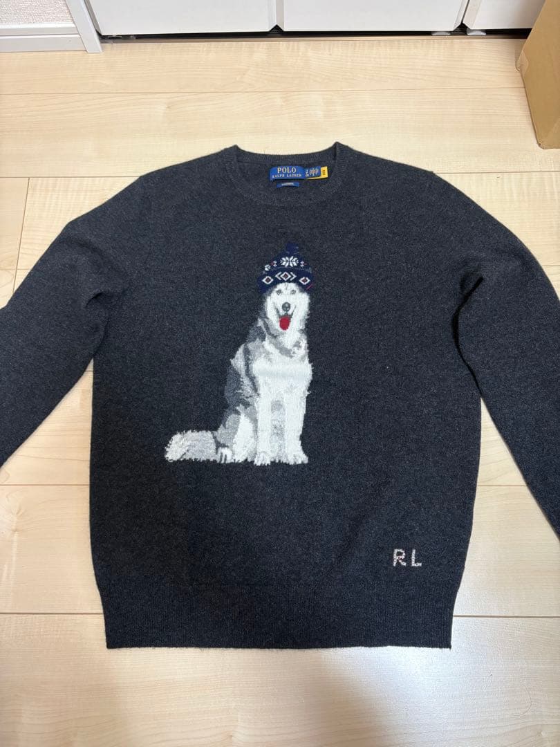 最終値下げPolo Ralph Lauren カシミヤセーター Sサイズ 犬刺繍 POLO RALPH LAUREN（ポロ ラルフ ローレン）の「ドッグインターシャ