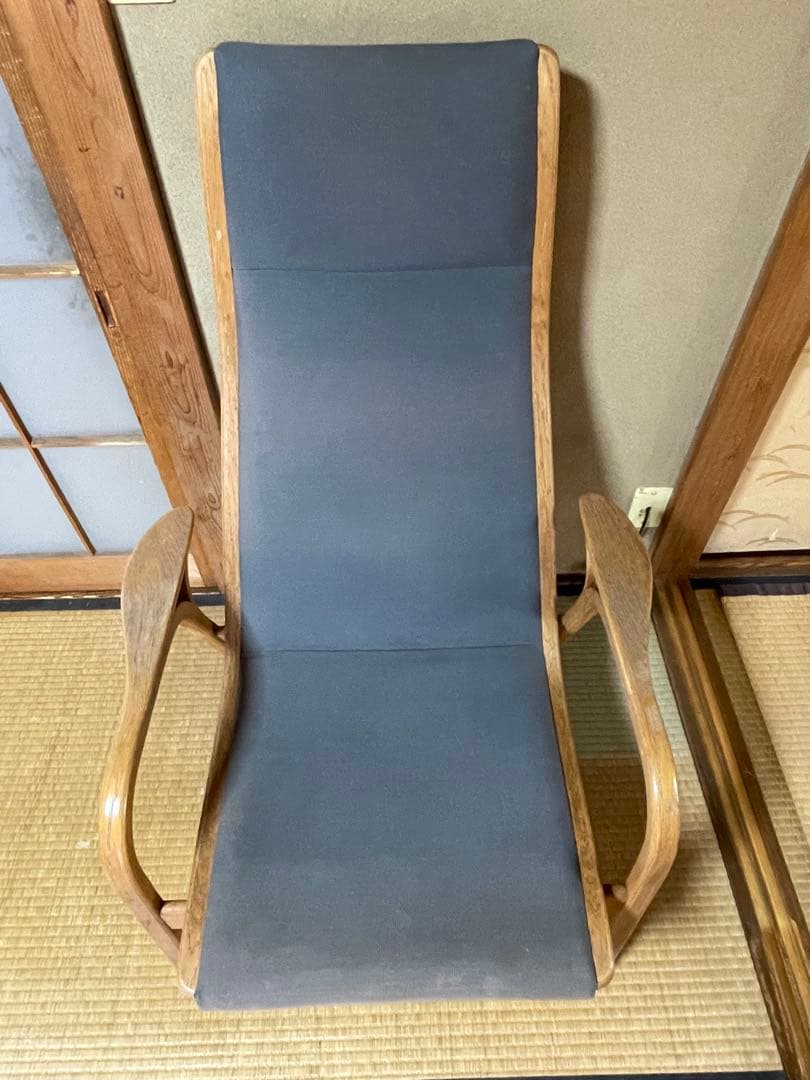 昭和レトロ リクライニングチェア 1人掛け椅子 布張り