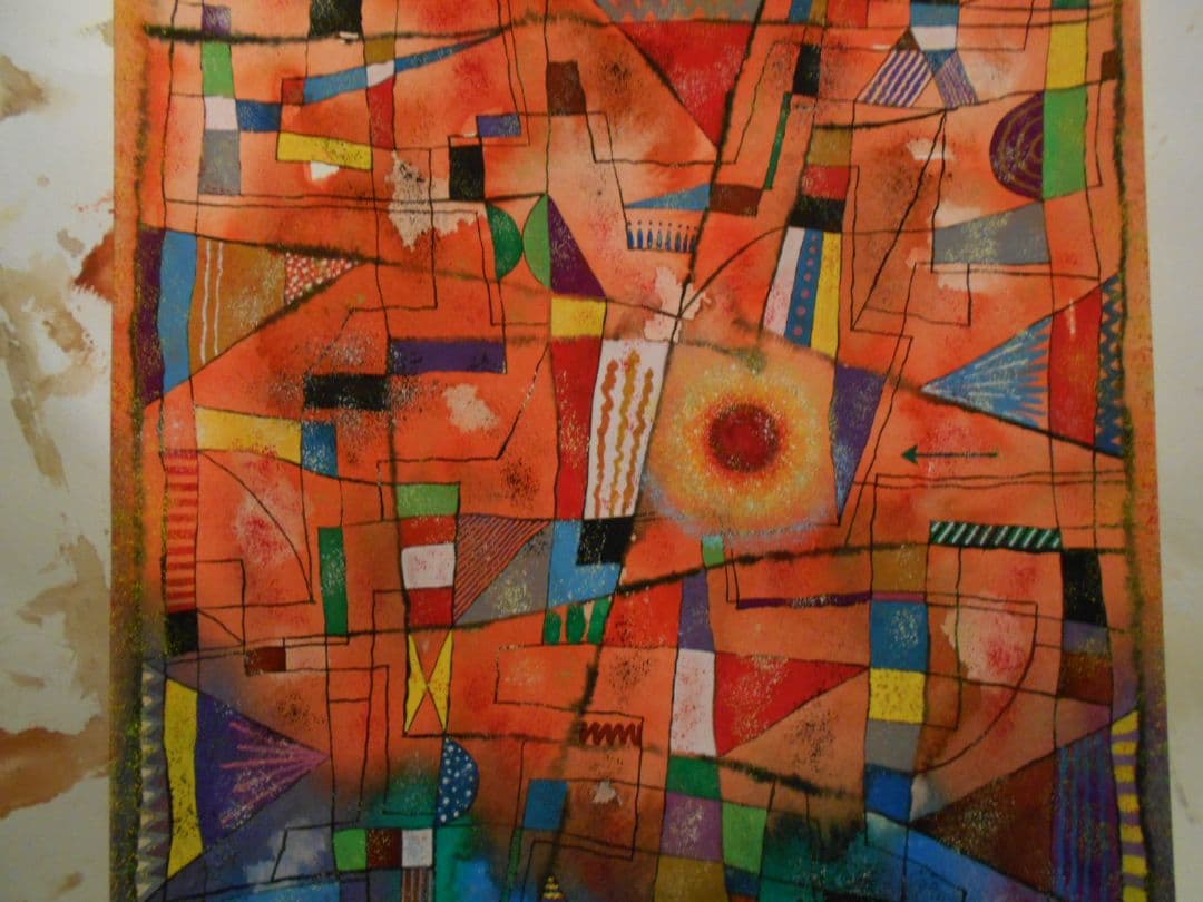 水彩画　コンストラクション23 カオス建築水彩画とインクドロー