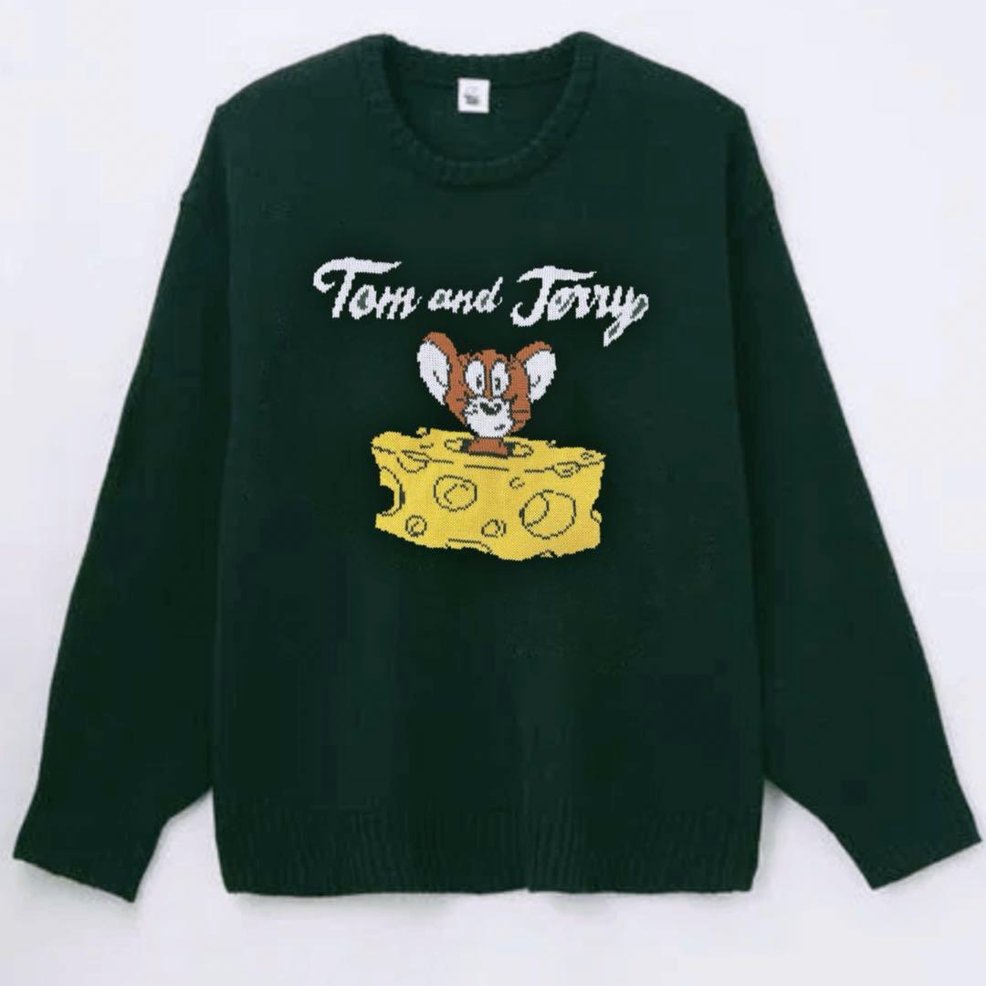 TOM and JERRY トムとジェリー セーター グリーン - メルカリ