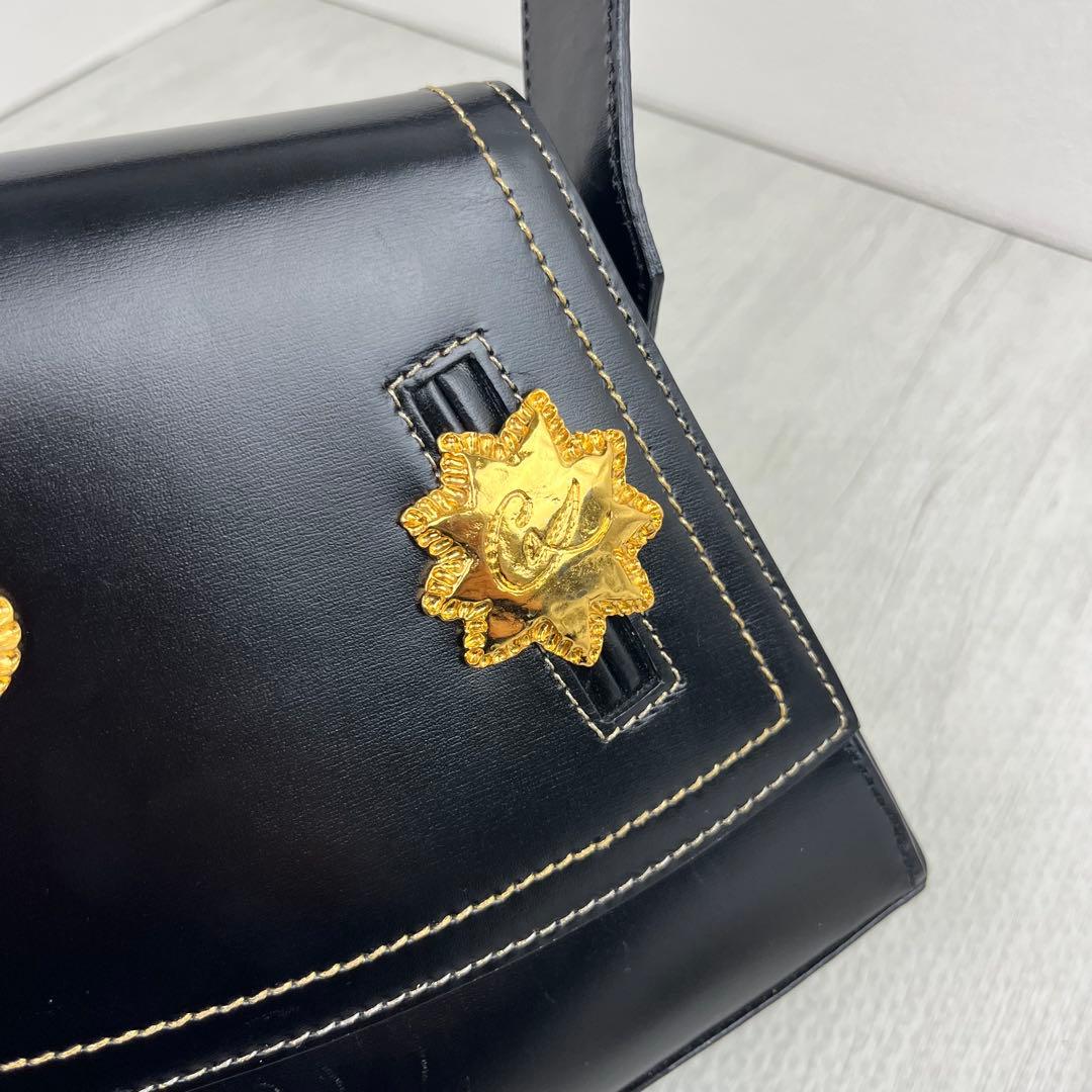 希少✨ Christian Lacroix ハンドバッグ ゴールド金具 レザー - メルカリ
