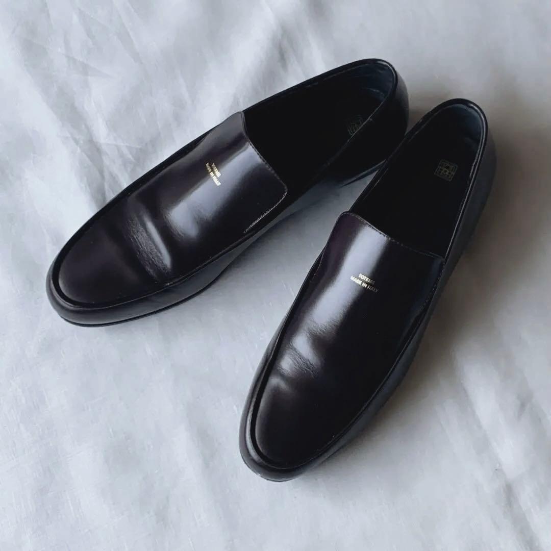 TOTEM】オーバル レザーローファー バーガンディー EU40 - メルカリ