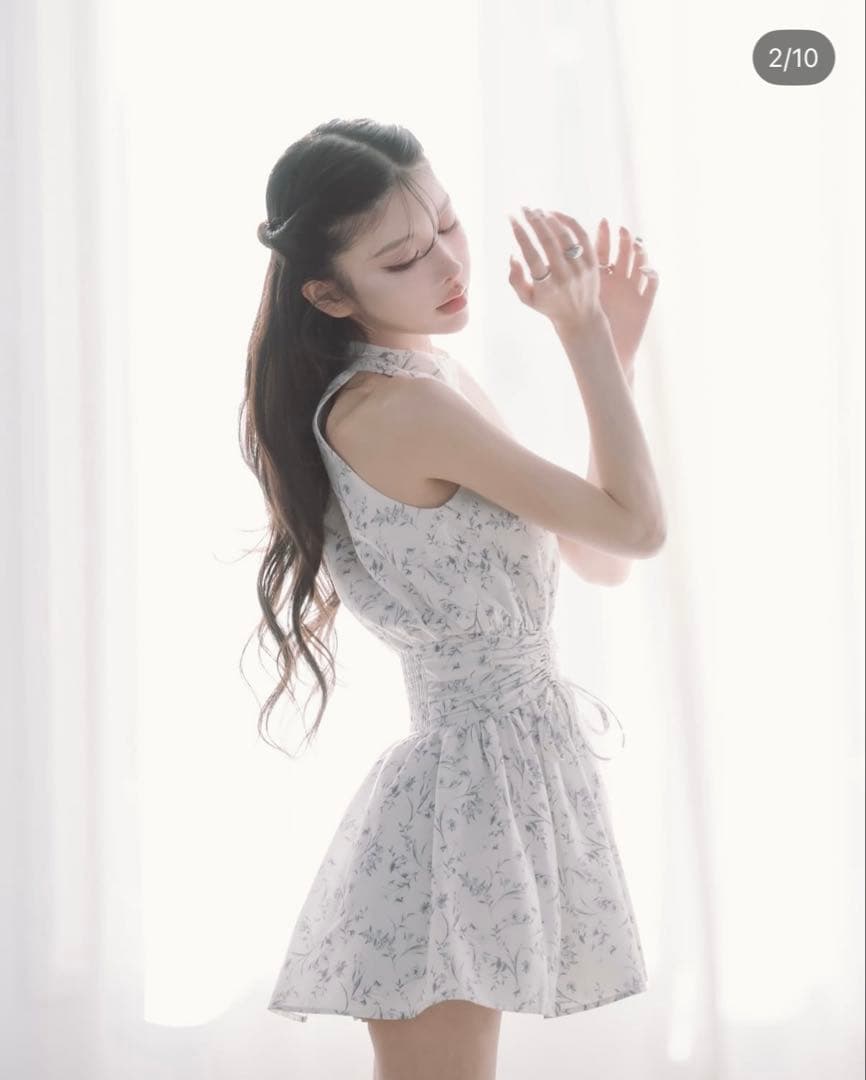 Darich アメスリギャザーフレアミニワンピース グレー FREEサイズ