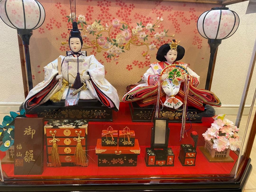 お雛様 親王飾り ケース入り 福仙 ひな祭り 初節句