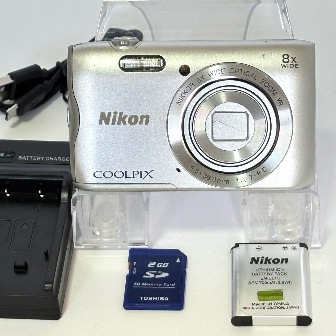 Nikon coolpix A300 ニコン　コンデジ　SDカード付 COOLPIX ニコン コンデジ Nikon A300 ピンク 中古 Wi-Fi搭載 SDカード