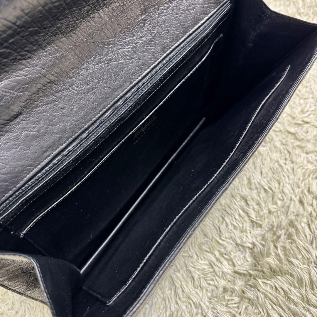 タグ付き 極美品 定価58万 バリー オーストリッチ ビジネスバッグ A4