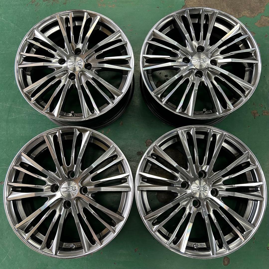 中古アルミ16X6.5　4穴　レイズマルカ　ブロッケン　カローラ、アクア、ヤリス 中古アルミ16X6.5 4穴 レイズマルカ ブロッケン カローラ、アクア