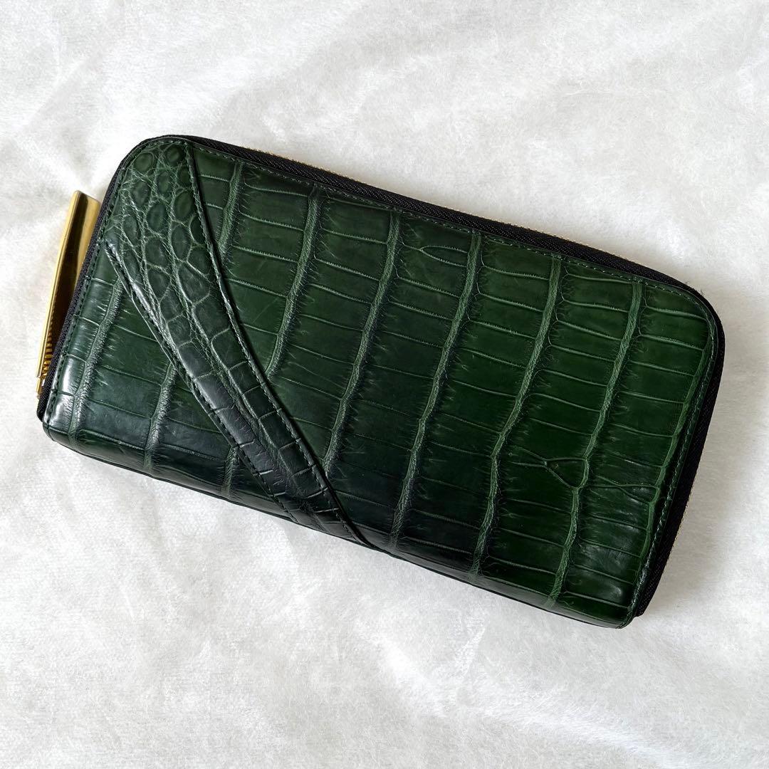 池田工芸 80周年記念 ティラノ クロコダイル 長財布 王者の緑 - メルカリ