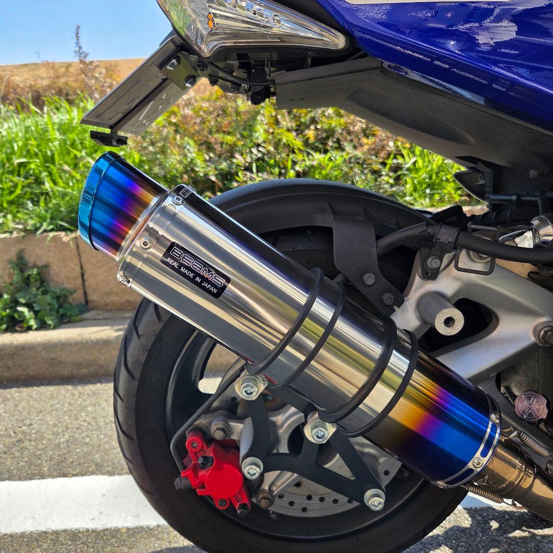 BEAMS R-EVO2ヒートチタンマフラー マジェスティs SG52 政府認証