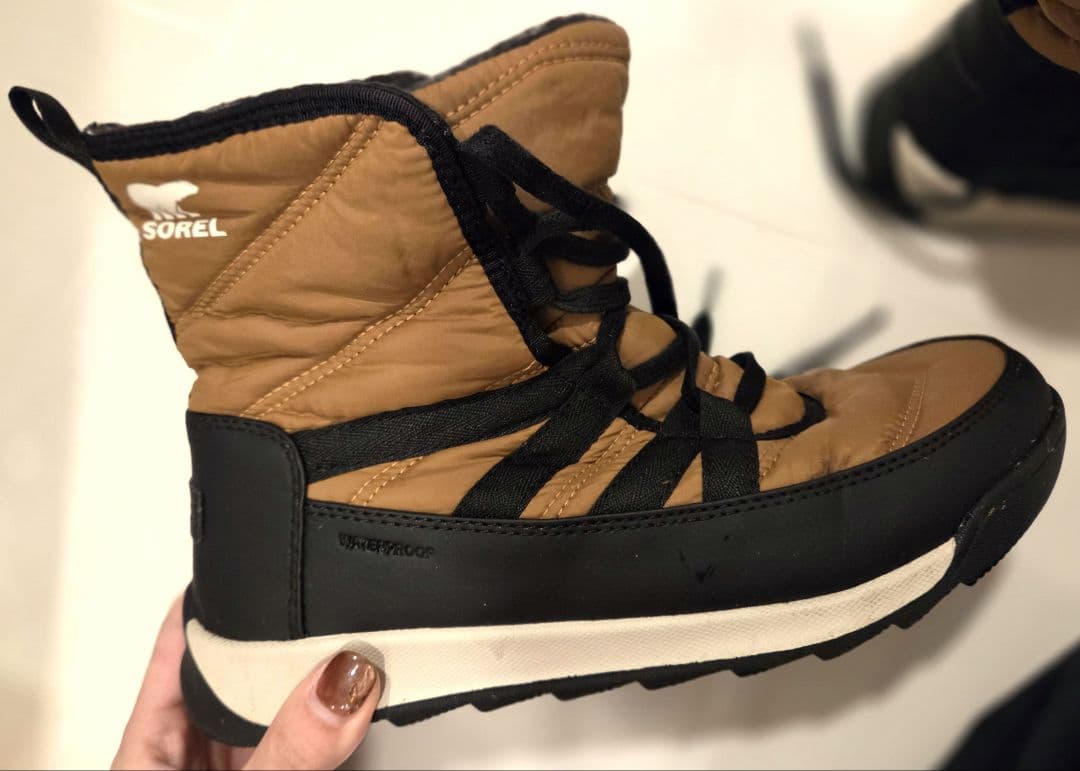 SOREL ブラウン レースアップブーツ SOREL（ソレル） ブーツ 防滑 防水 SOREL／レディース オーエヌエー