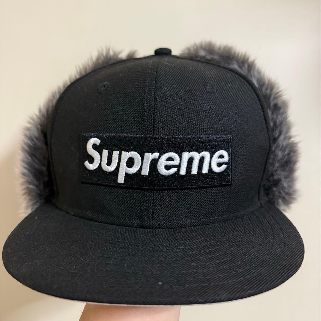 帽子 Supreme Earflap New Era Black Supreme - Earflap Box Logo New Era - ParkSIDER