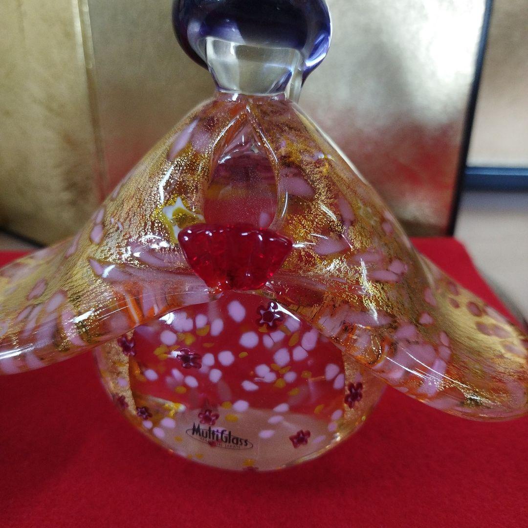 Multiglass ガラス工芸品 雛人形　原田宗春作品　炎の芸術