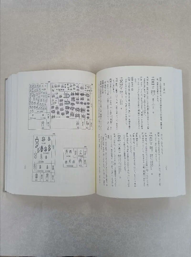 甲骨金文辞典　上下冊　雄山閣　※別冊なし、函なし。※ヨゴレ、スレ多。中は良好。