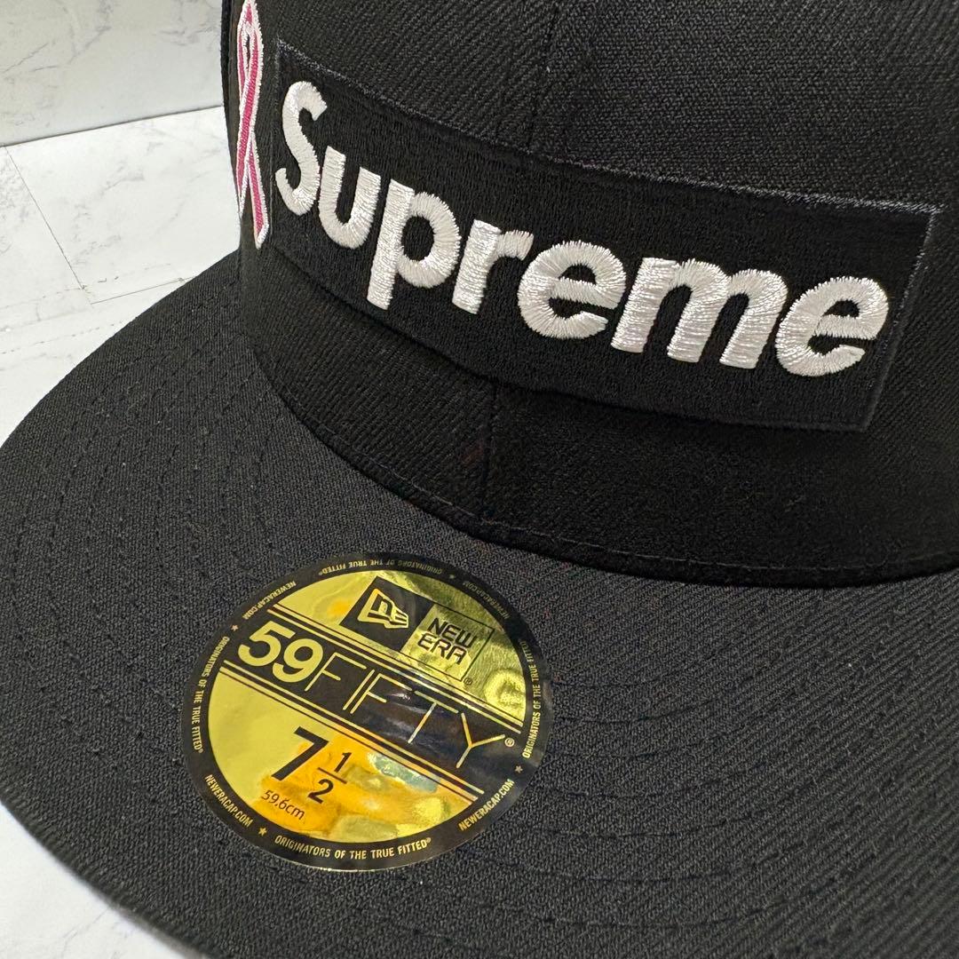 y011715 Supreme×NEW ERA コラボキャップ ブラック59.6 - メルカリ