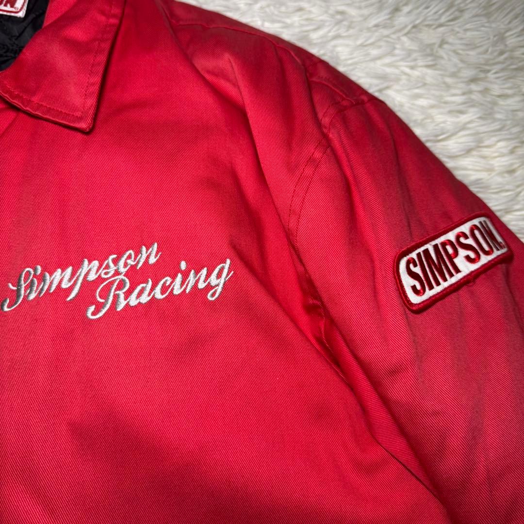 ☆SIMPSON Racing ジャケット レッド 4L 刺繍ロゴ キルティング - メルカリ
