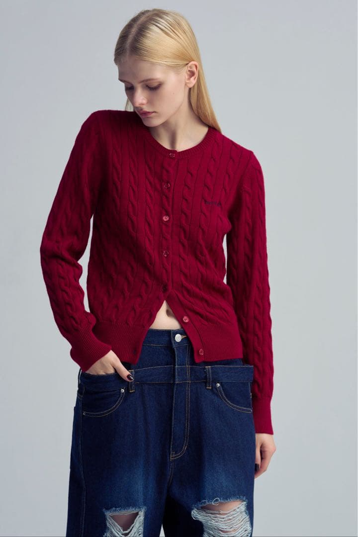 THETOE TOÉ Baker Cardigan レッド Sサイズ - メルカリ