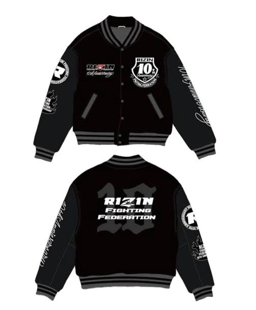 非売品】RIZIN 10周年記念スタジャン（ブラック） - メルカリ