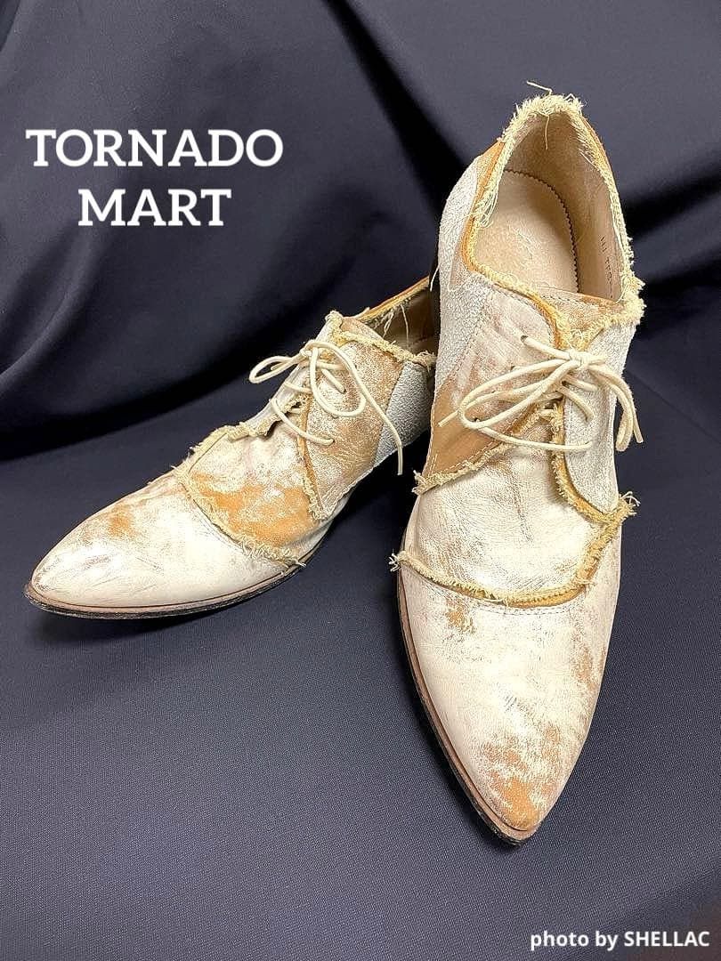 TORNADO MART USEDダメージ加工 ドレスシューズ TORNADO MART∴ドレープスニーカー / TORNADO MART（トルネードマート