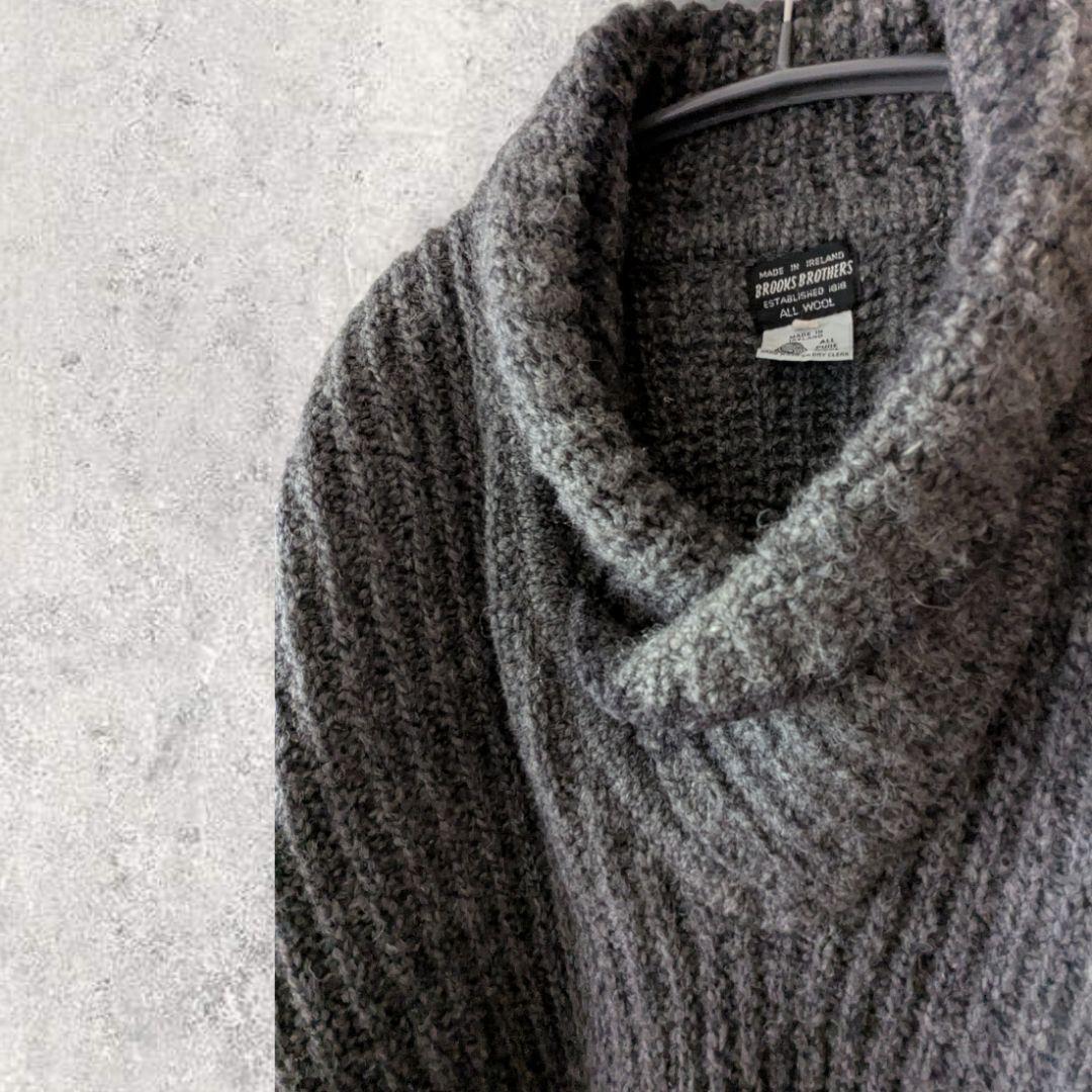 70s ブルックスブラザーズ アイルランド製 黒タグ セーター ウール XL