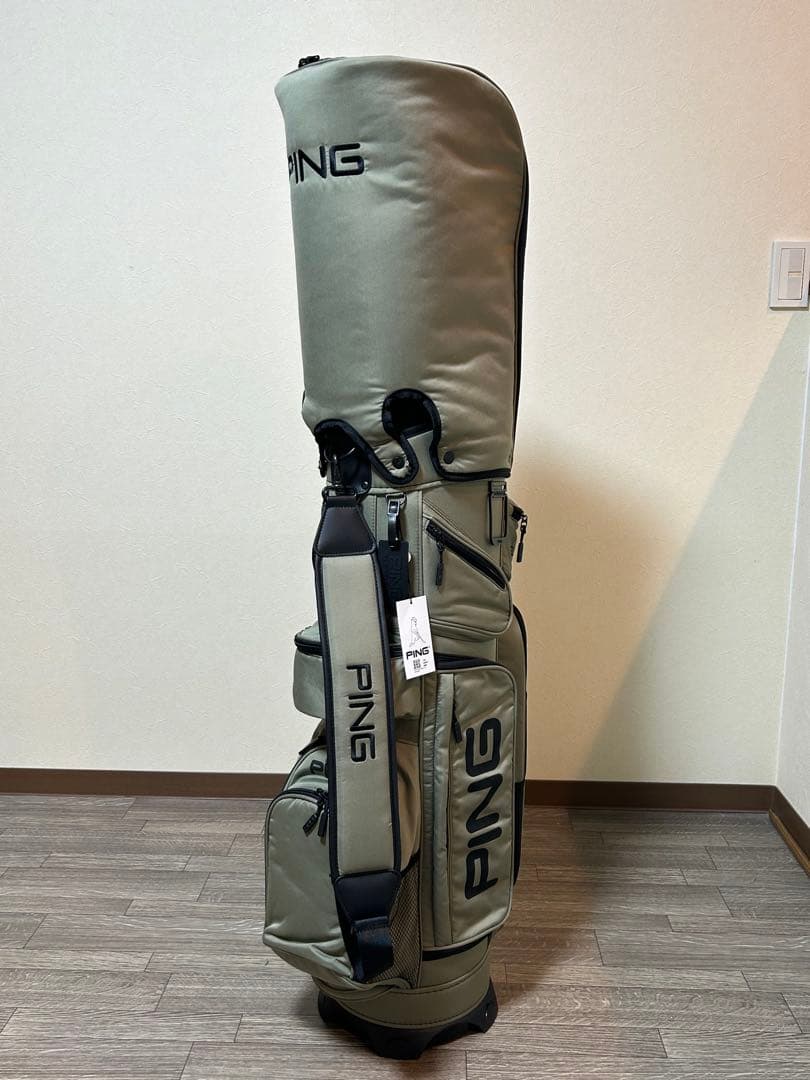 PING 自立式キャディバッグ 未使用品 10ポケットで収納力抜群！カーキ