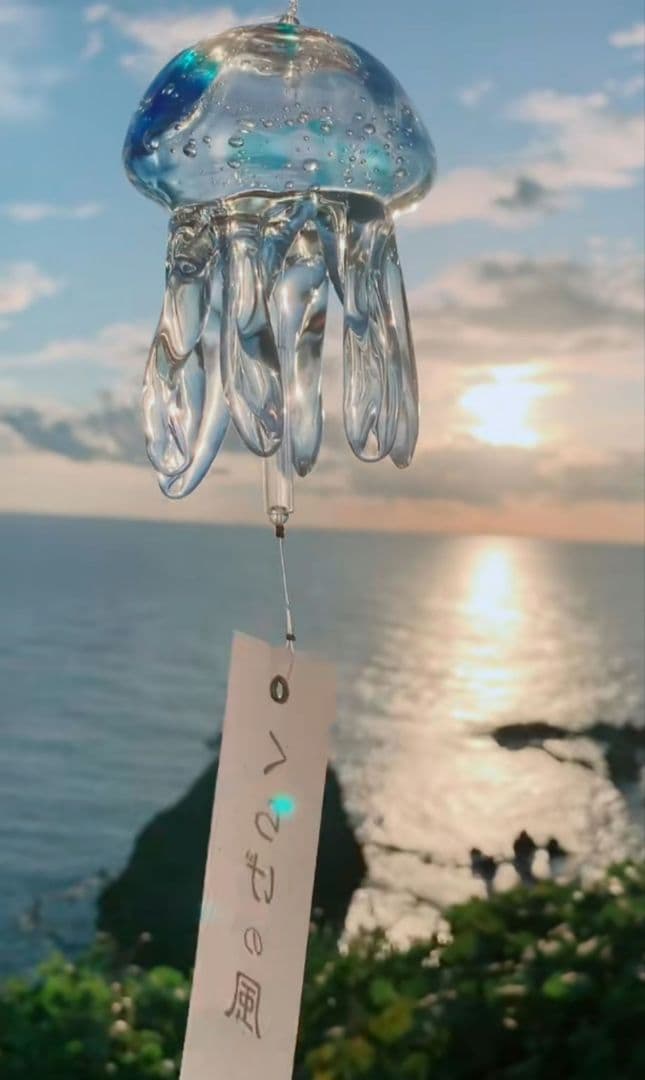 クラゲ風鈴 風鈴 タクグラス カラフル プレゼント 京都水族館 クリア