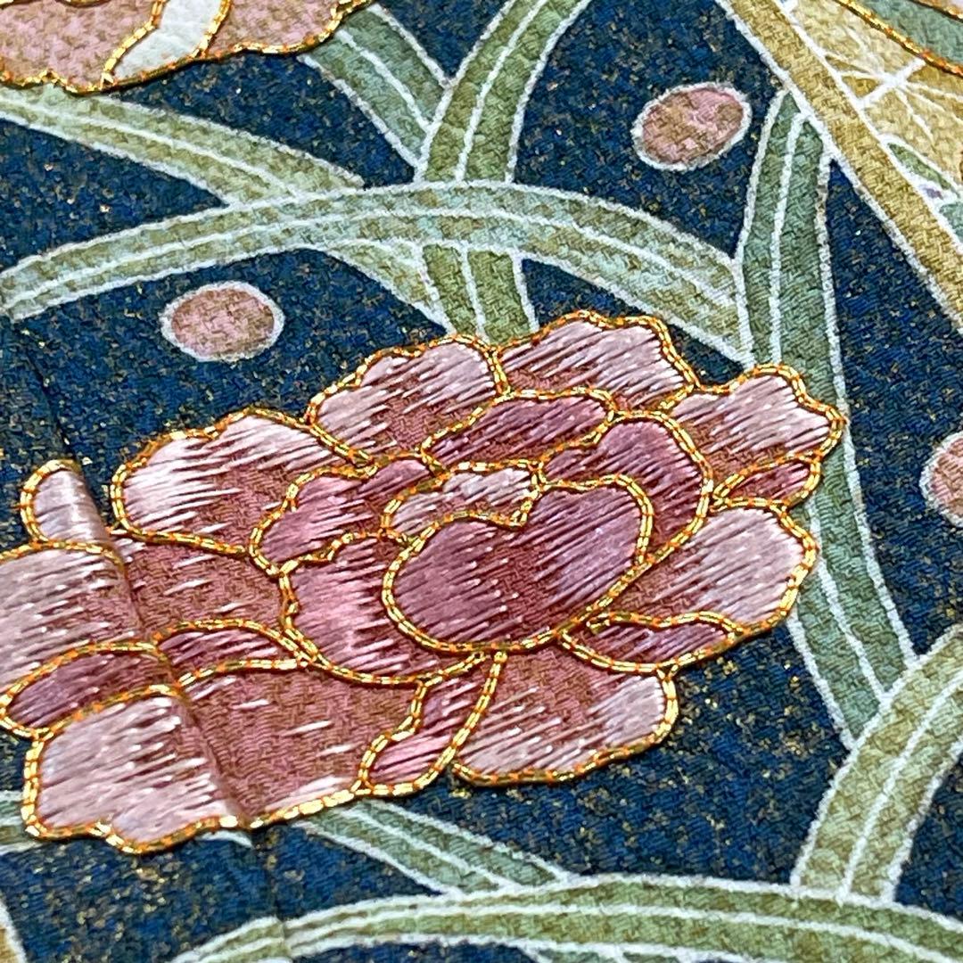 逸品 手書き京友禅 作家物 二代目松井青々 訪問着 辻ヶ花 落款あり 金