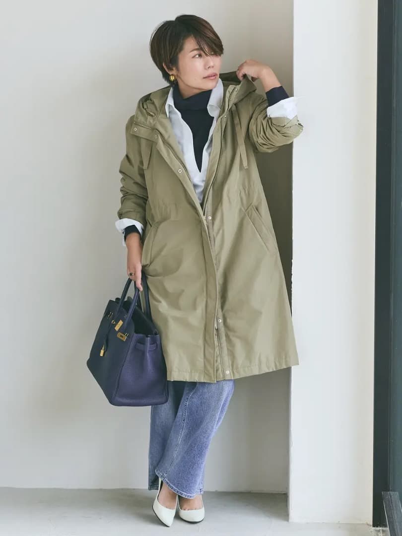 値下げ　DOCLASSE　マジカルサーモ・グログランコート マジカルサーモ・グログランコート／立体フード/DoCLASSE