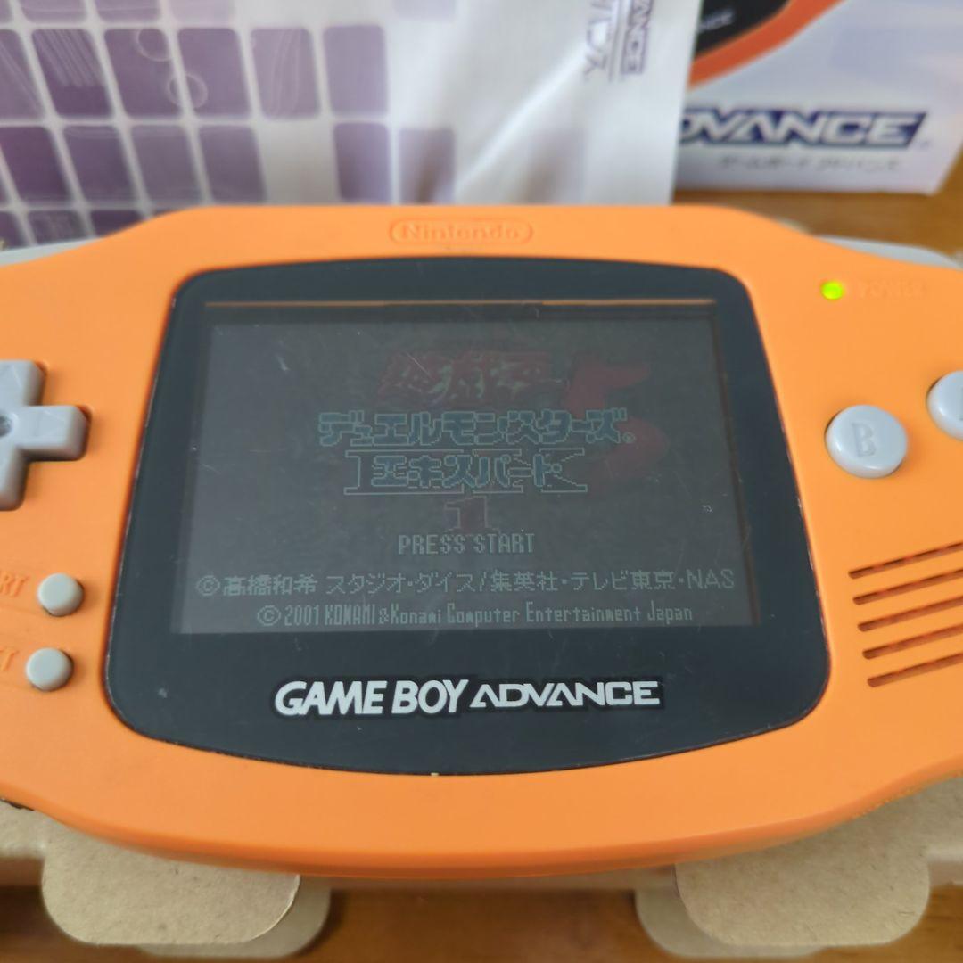 ゲームボーイアドバンス 本体 ブラック オレンジ 箱有 ソフト4本セット