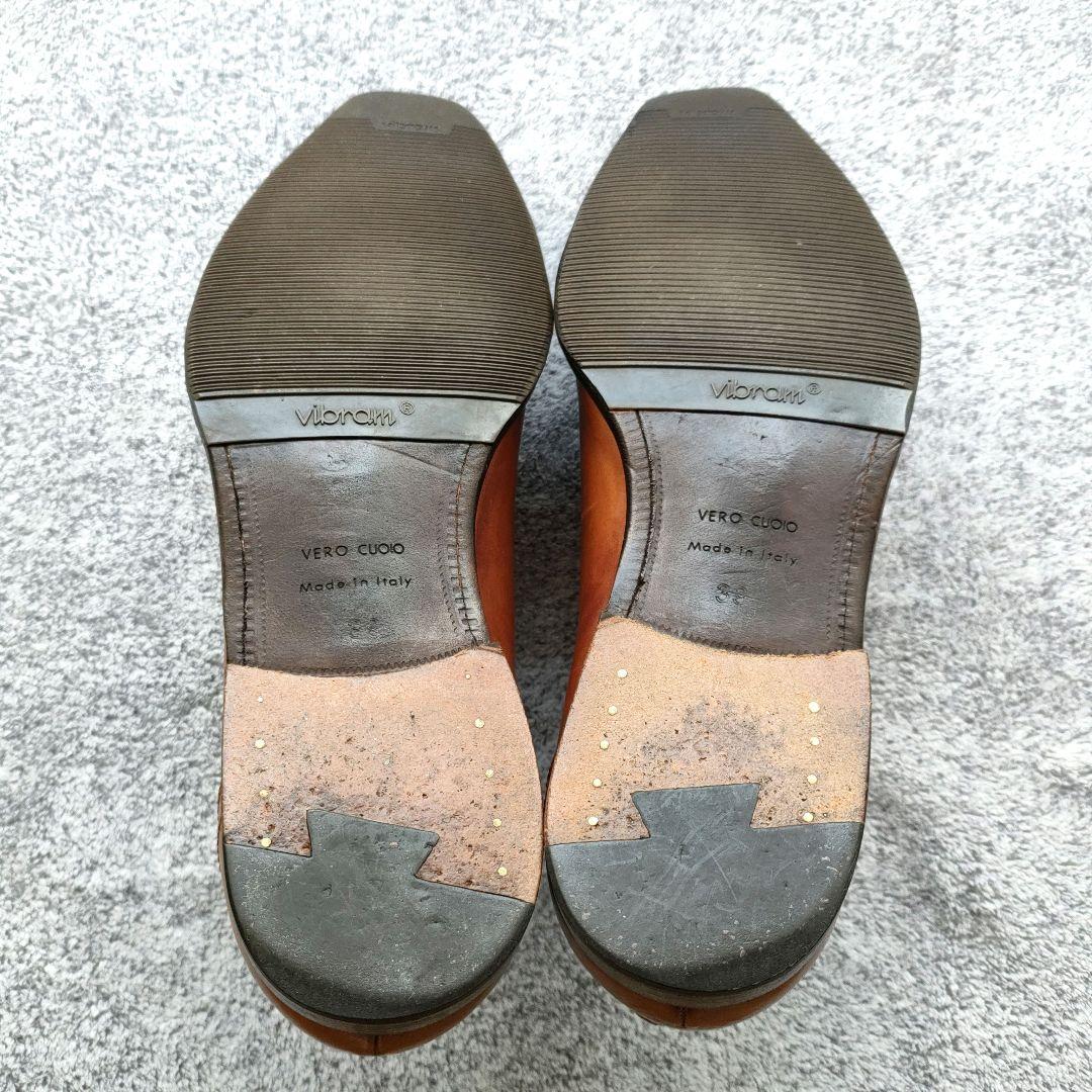 ★美品★トレーディングポストbyアルマス【24.5cm】セミブローグ　茶色