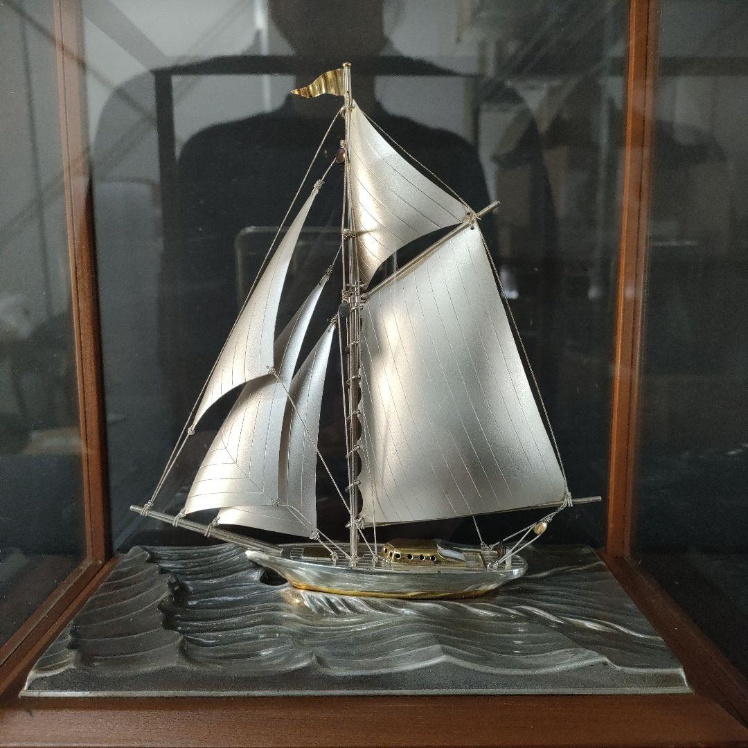 B27-1/STERLING 960/銀製ヨット 置物/オブジェ/銀船 - メルカリ