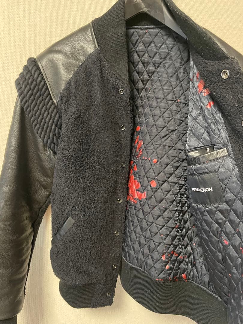 フェノメノン スタジャン 黒 レザー フリース 正規 品