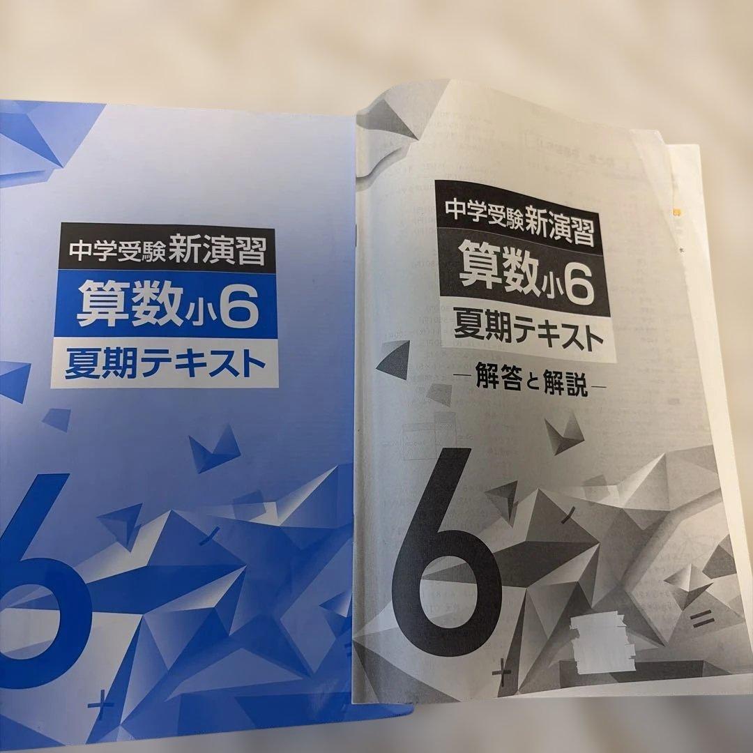 答えの書き込みなし】中学受験新演習算数小6上 夏期・春期テキスト理科