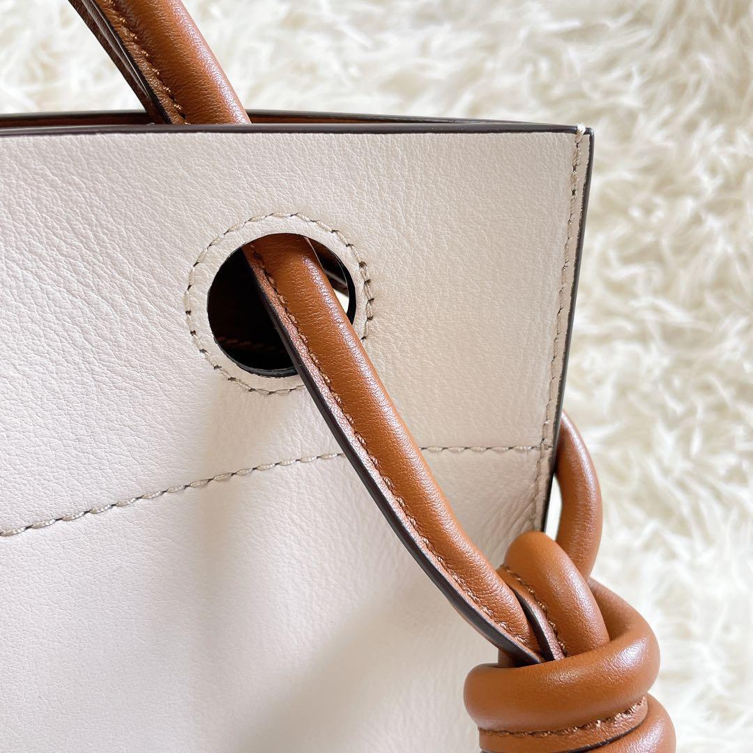 美品✨オルセット CORDAバケットバッグ ノット 牛革 巾着袋付き バイ