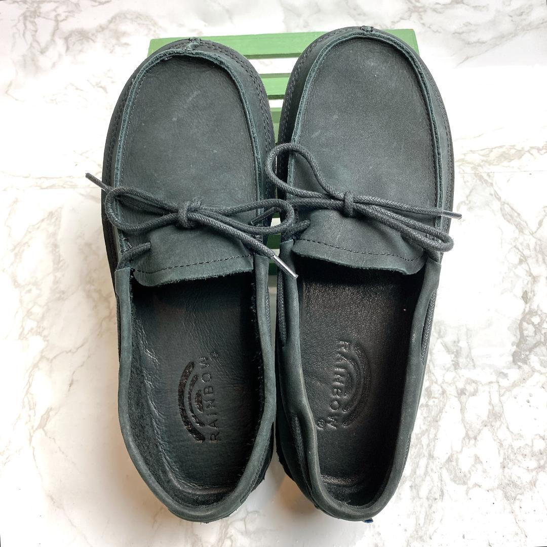 美品 レインボーサンダル モカ ローファー ブラウン 25cm 希少 スリッポン