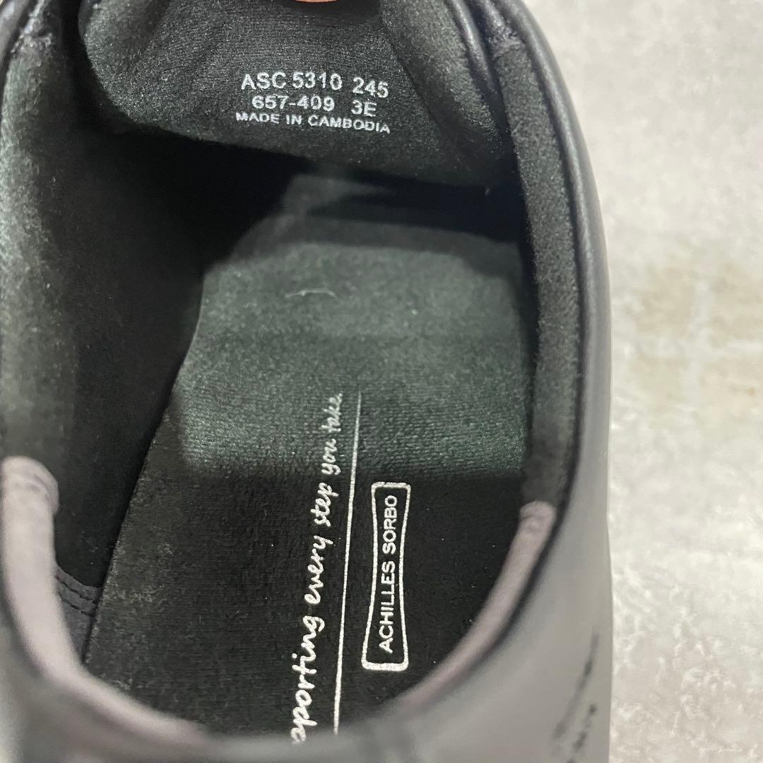 アキレス ソルボ C531 ブラック　24.5cm EEE 健康 本革 牛革