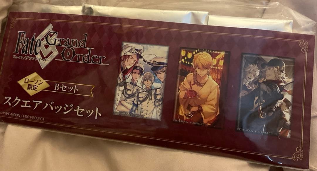 FGO ローソン　スクエア缶バッジ　Ｂセット　ギルガメッシュ Fate / Grand Order スクエアバッジセットB : Fate (シリーズ