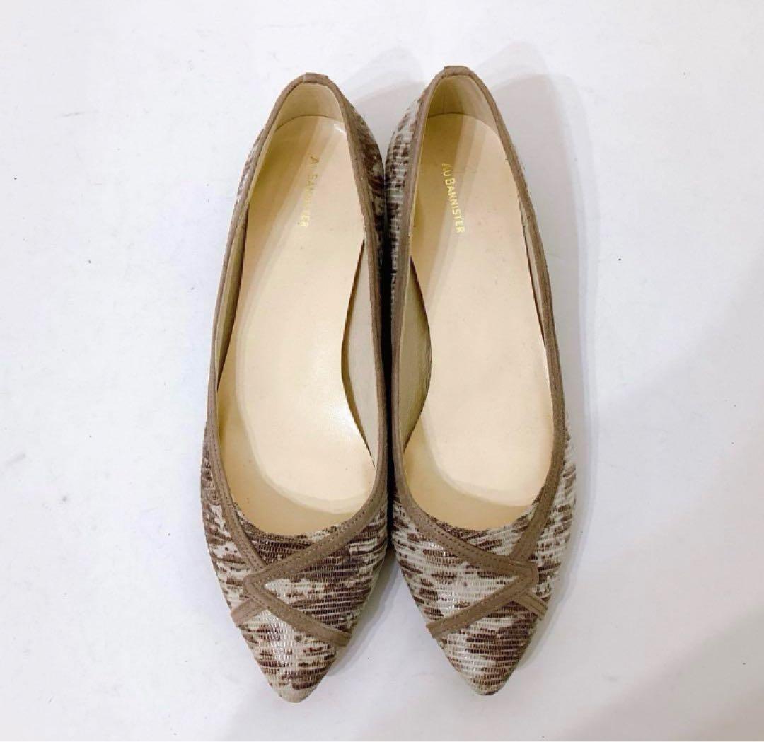 ⭐︎美品⭐︎オゥバニスター ボロネーゼ ポインテッドトゥ フラット