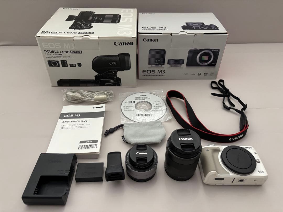 Canon (キヤノン) EOS M3 ダブルレンズEVFキット ホワイト Amazon | Canon ミラーレス一眼カメラ EOS M3 ダブルレンズキット