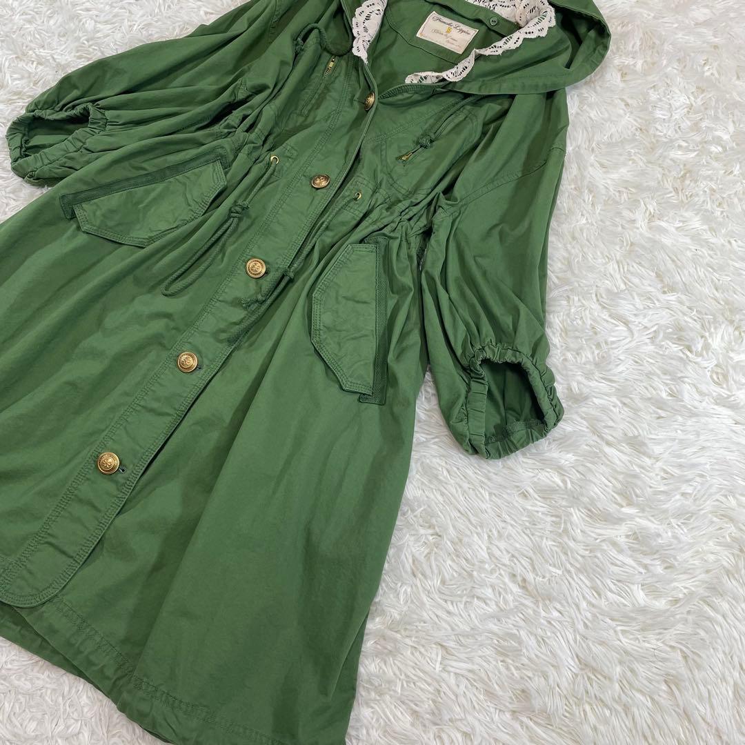 franche lippee ♡ワンピースコート レース フード 取外可 金釦