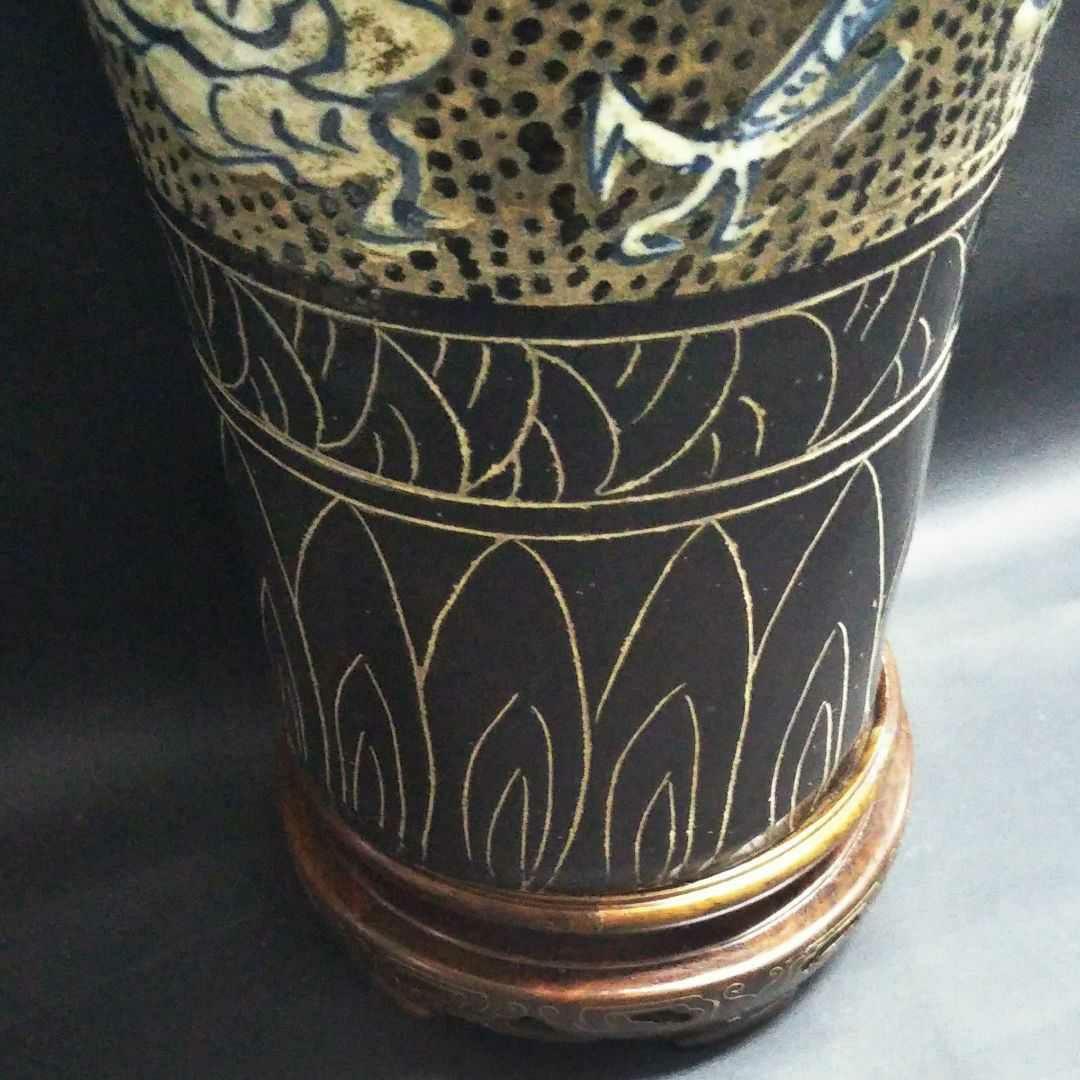 中国古美術/磁州窯黒掻落龍紋大梅瓶/北宋代/ - メルカリ