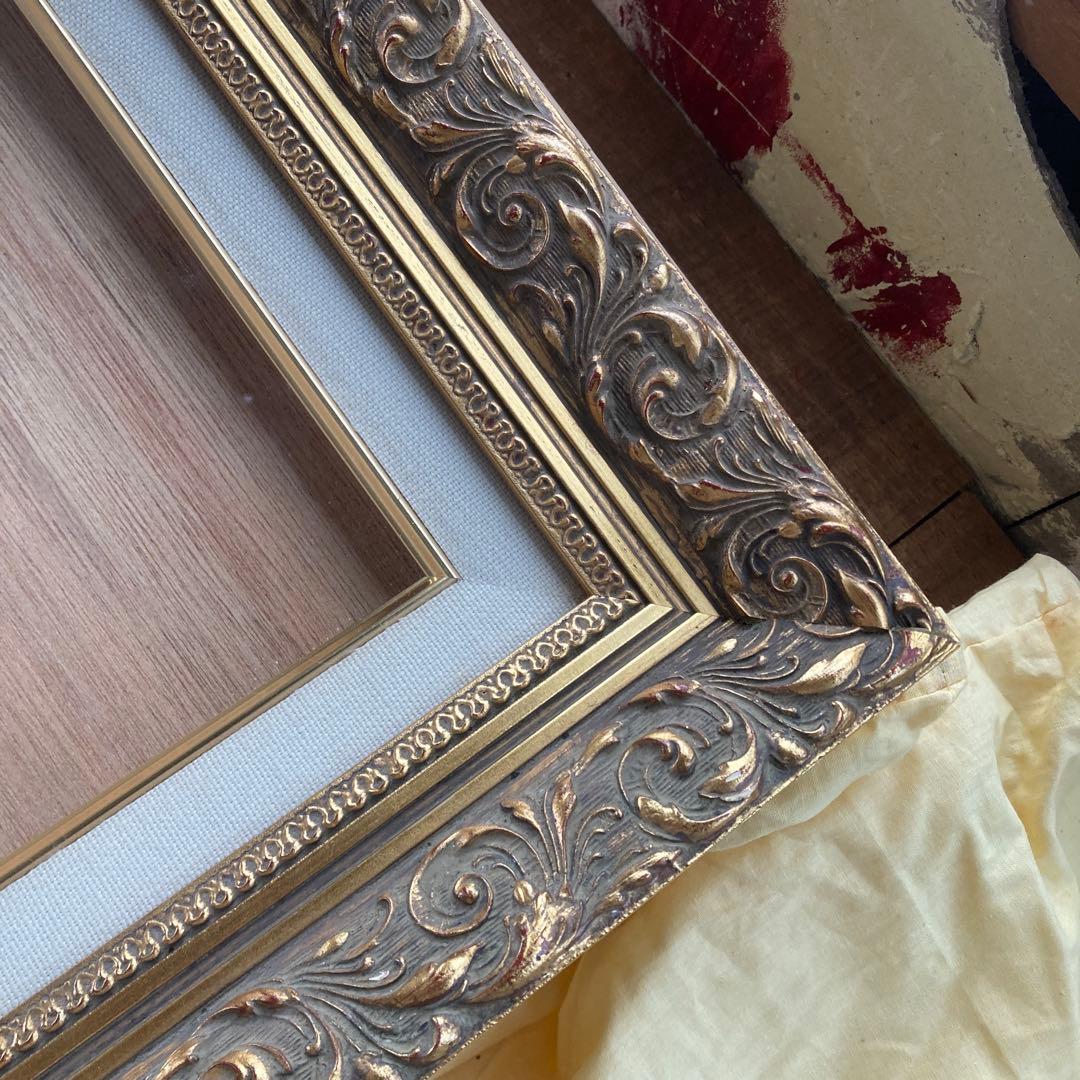 ゆ*か様 虹画堂 F10号 油彩額縁 ゴールドフレーム アクリル 金色 布