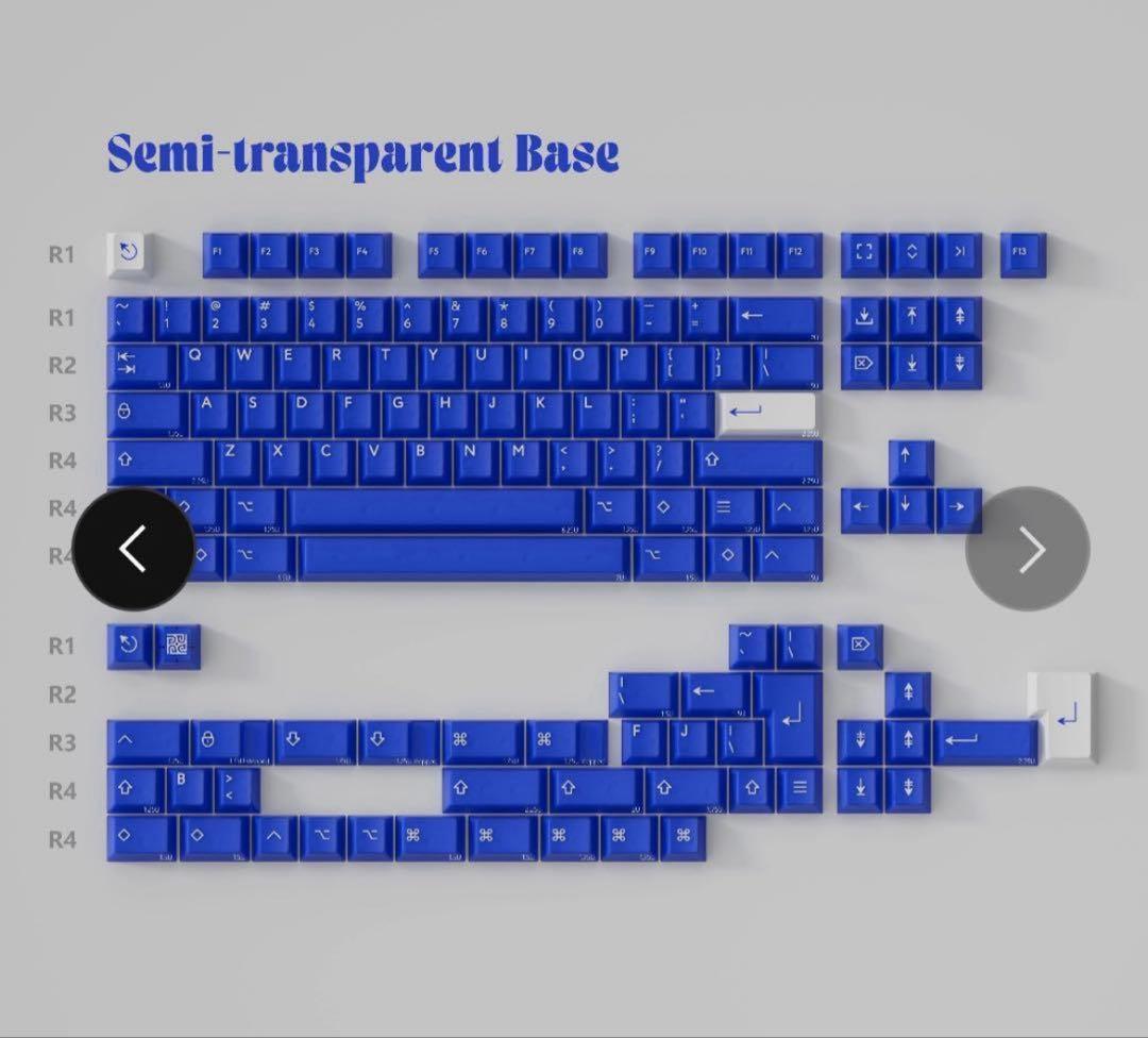 キーボード PBTfans  Blue R3 Basekit PBTfans Klein Blue R3 Keycap Set Doubleshot ABS – Divinikey