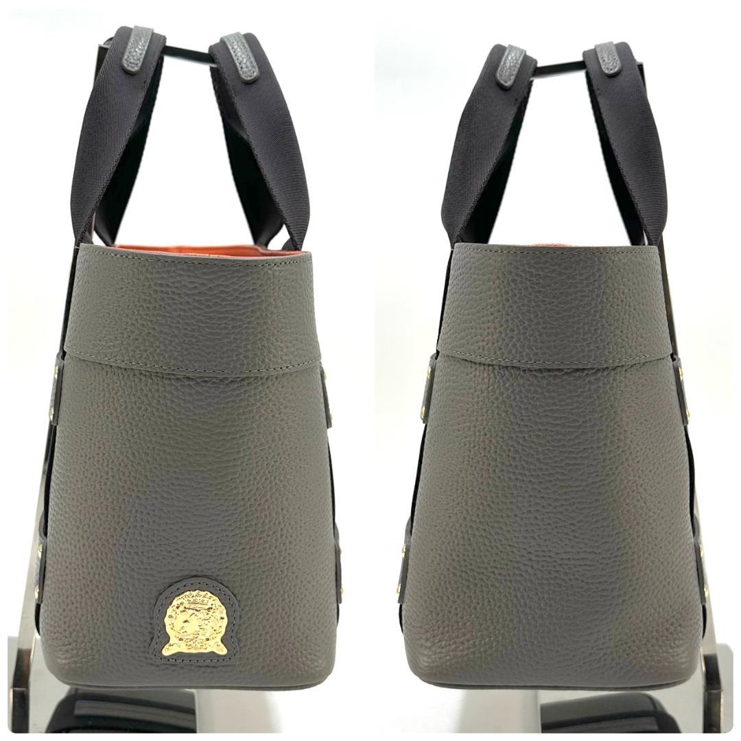 極美品☆A.D.M.J. デイリートート ロゴエンブレム ハンドバッグ トート